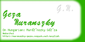 geza muranszky business card